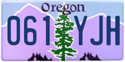 OR license plate 061YJH