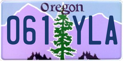 OR license plate 061YLA