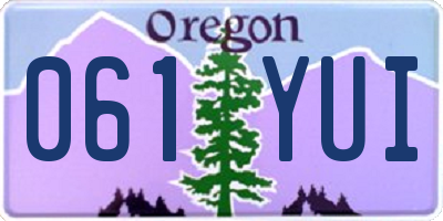 OR license plate 061YUI