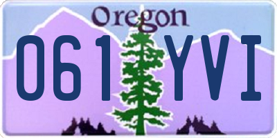 OR license plate 061YVI
