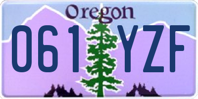 OR license plate 061YZF