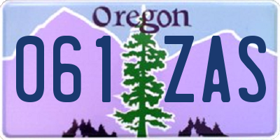 OR license plate 061ZAS