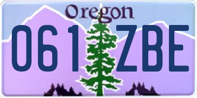 OR license plate 061ZBE