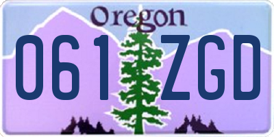 OR license plate 061ZGD
