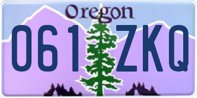 OR license plate 061ZKQ