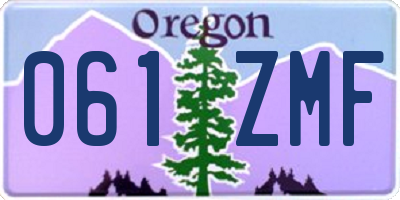 OR license plate 061ZMF