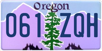 OR license plate 061ZQH