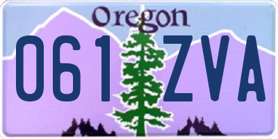 OR license plate 061ZVA