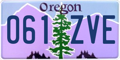 OR license plate 061ZVE