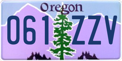 OR license plate 061ZZV