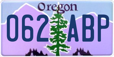 OR license plate 062ABP