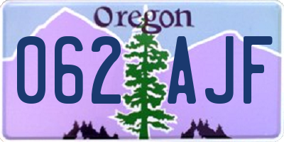 OR license plate 062AJF