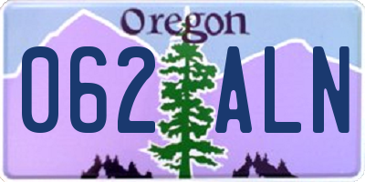 OR license plate 062ALN