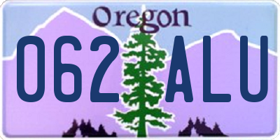 OR license plate 062ALU