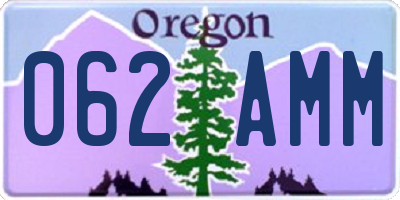 OR license plate 062AMM