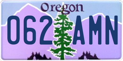 OR license plate 062AMN