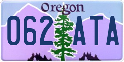 OR license plate 062ATA