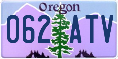 OR license plate 062ATV