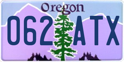 OR license plate 062ATX