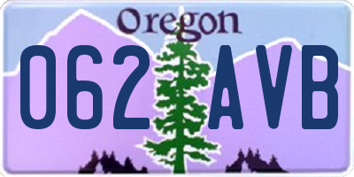 OR license plate 062AVB
