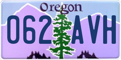 OR license plate 062AVH