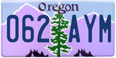 OR license plate 062AYM