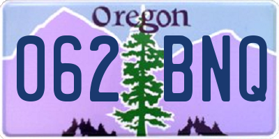 OR license plate 062BNQ