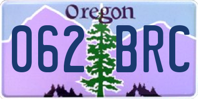 OR license plate 062BRC