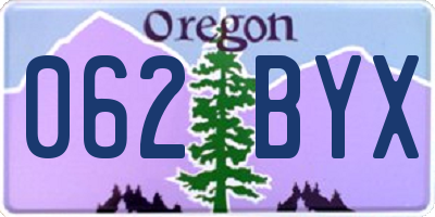 OR license plate 062BYX