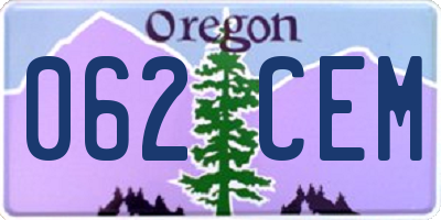 OR license plate 062CEM