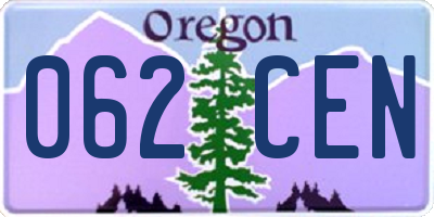 OR license plate 062CEN
