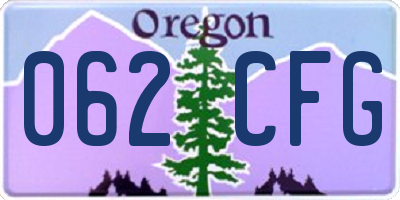 OR license plate 062CFG