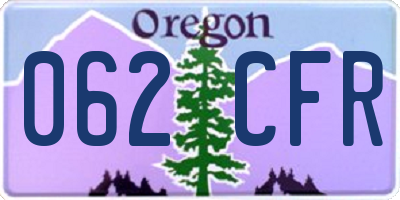 OR license plate 062CFR