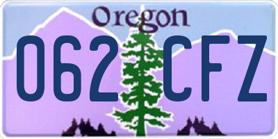OR license plate 062CFZ
