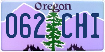 OR license plate 062CHI