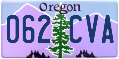 OR license plate 062CVA