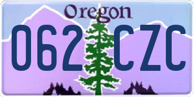 OR license plate 062CZC