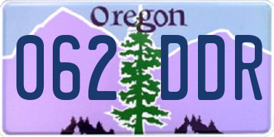 OR license plate 062DDR