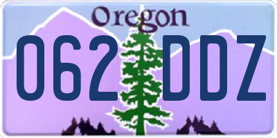 OR license plate 062DDZ
