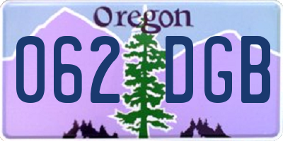 OR license plate 062DGB
