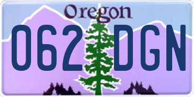 OR license plate 062DGN