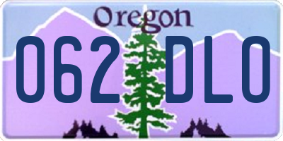 OR license plate 062DLO