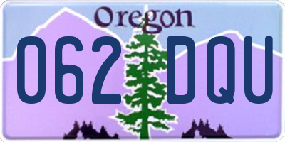 OR license plate 062DQU