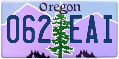 OR license plate 062EAI