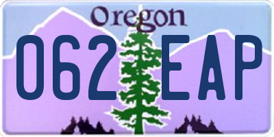 OR license plate 062EAP