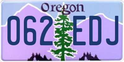 OR license plate 062EDJ