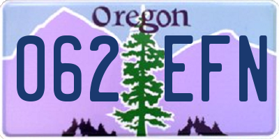 OR license plate 062EFN