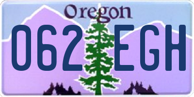 OR license plate 062EGH