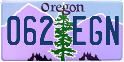 OR license plate 062EGN