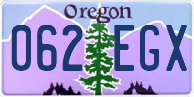 OR license plate 062EGX
